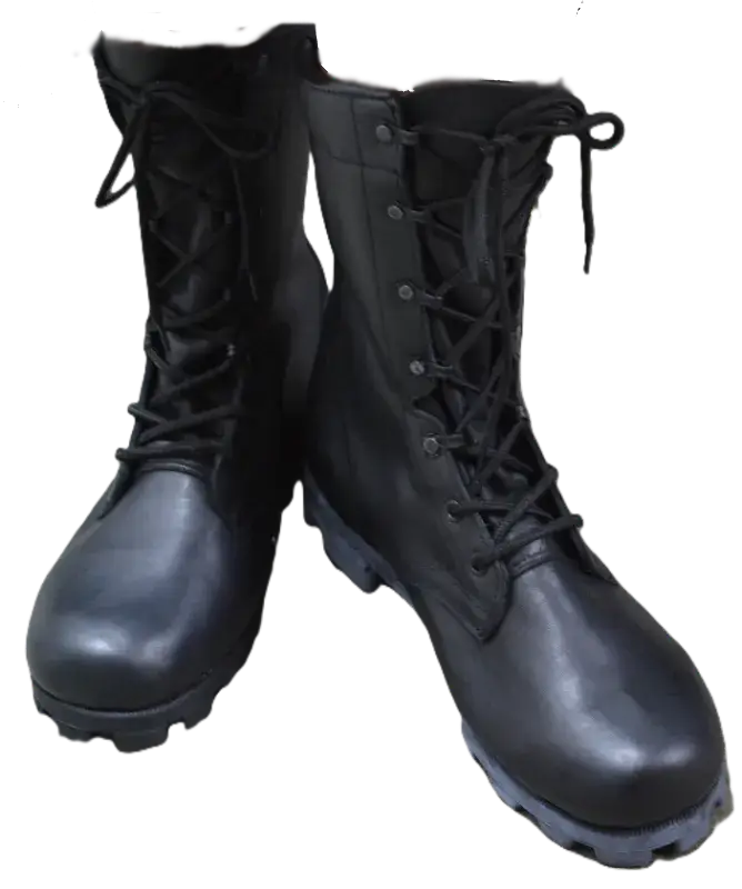 Botas militar - cuero negro